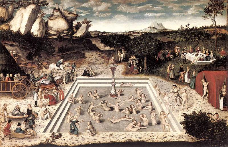 CRANACH, Lucas the Elder The Fountain of Youth dfg Germany oil painting art